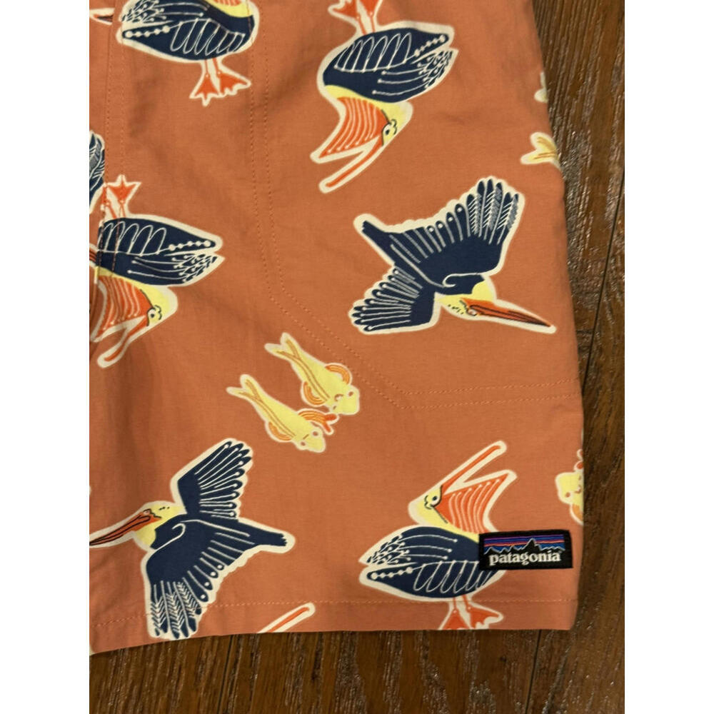 NWT Patagonia Kids Baggies Shorts 5" Lined Amigos Sienna Clay Size L 12 - Picture 3 of 6
